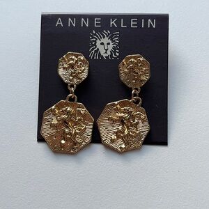 Anne Klein Textured Gold Earrings